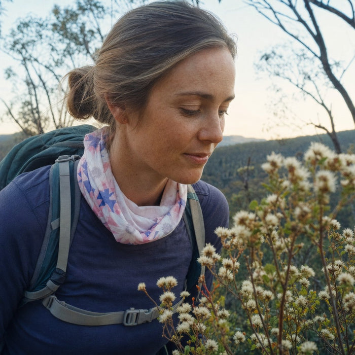 Quiet Blossom moment — Ice Silk Wrap